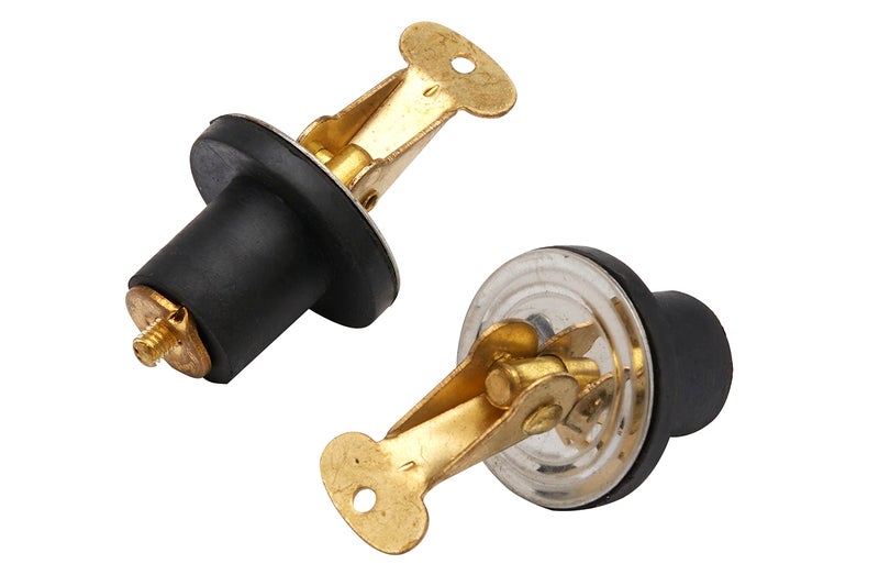 Seachoice Deck and Baitwell Plug, 5/8 in. Brass, Set of 2 - Image 1